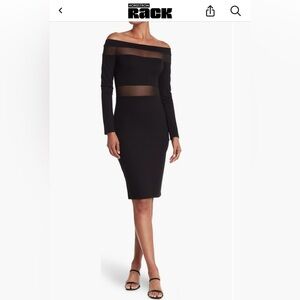 Love By Design Black Off-Shoulder Long Sleeve Bodycon Dress